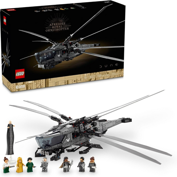 1369-Piece LEGO Dune Atreides Royal Ornithopter with 8 Minifigures
