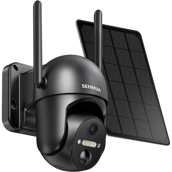 Sehmua Wireless 2K 360 deg. View Outdoor Solar Security Cameras
