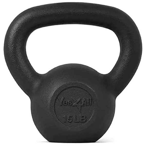 15-Lb Yes4All Cast Iron Kettlebell Weight