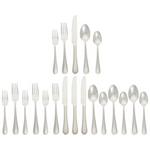 20-Piece Amazon Basics Forks & Spoons Pearled Edge Flatware Set