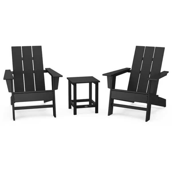 POLYWOOD Grant Park Plastic Outdoor Adirondack Chair Plastic 3-Piece Set