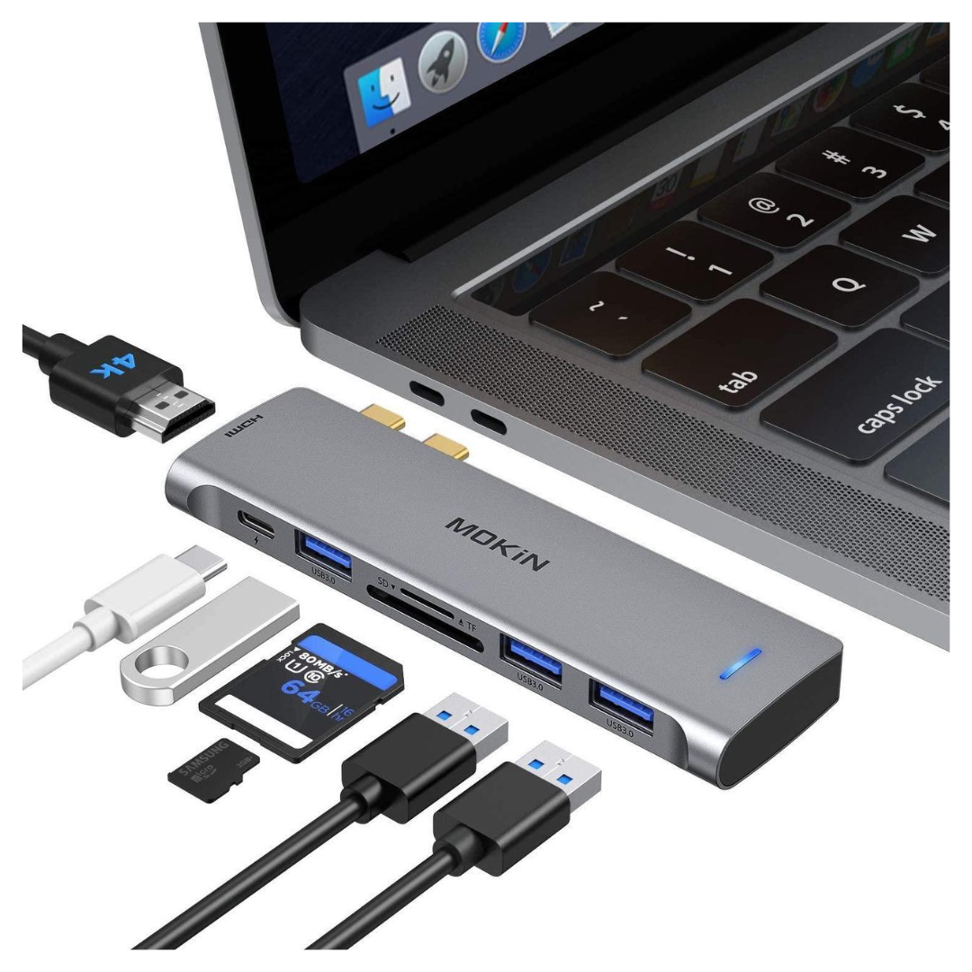 Mokin 100W USB-C Adapter For MacBook Pro With 3 USB 3.0