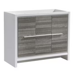 Fresca Allier Rio 40" Ash Gray Bathroom Vanity Base Cabinet