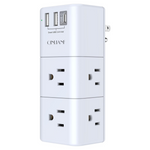 Qinlianf 6 AC Multi Plug Outlet Extender Surge Protector