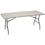 6 ft Staples Heavy-Duty Fold-in-Half Plastic Table