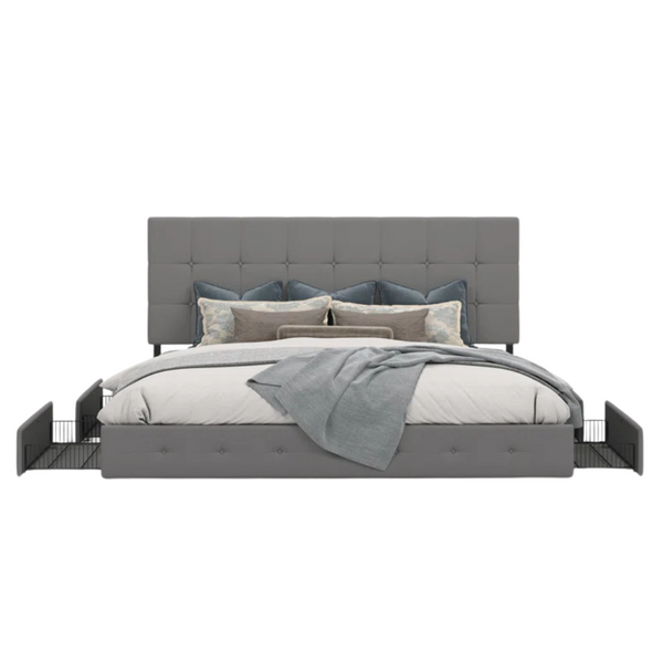 Mercury Row Queen Silvester Upholstered Platform Storage Bed