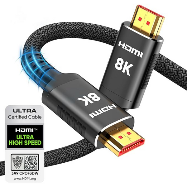 2-Pack Snowkids 8K Certified 10ft HDMI Cable