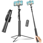 72" Extendable Selfie Stick Travel Tripod W/ Remote Control