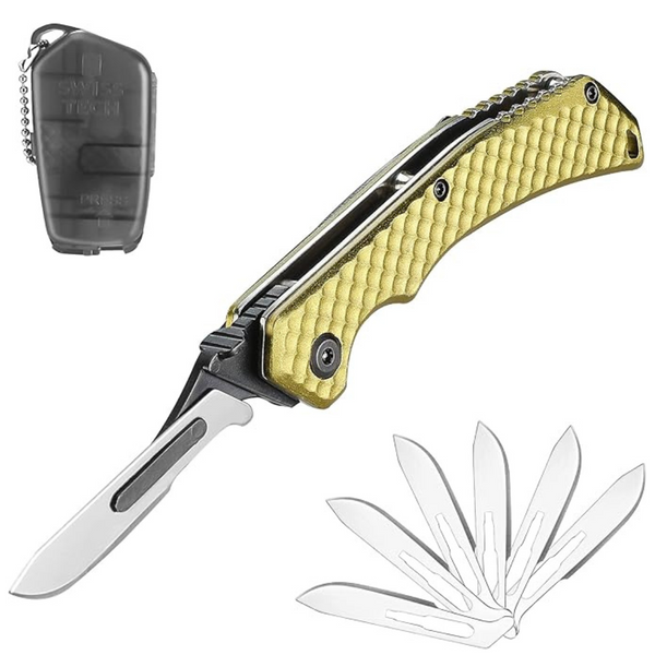 Swiss+Tech Folding Skinning Knife With Blades