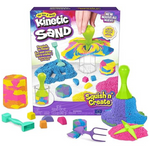Kinetic Sand, Squish N’ Create Playset With 13.5oz Blue, Yellow & Pink Play Sand, 5 Tools