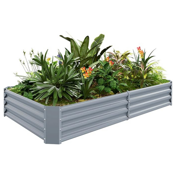 Land Guard 6ft x 3ft x 1ft Galvanized Raised Garden Bed Kit
