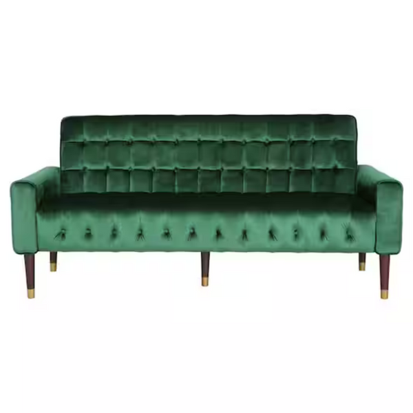 Hertford 70" W Square Arms Velvet Straight Sofa (H 32", W 70", D 30")