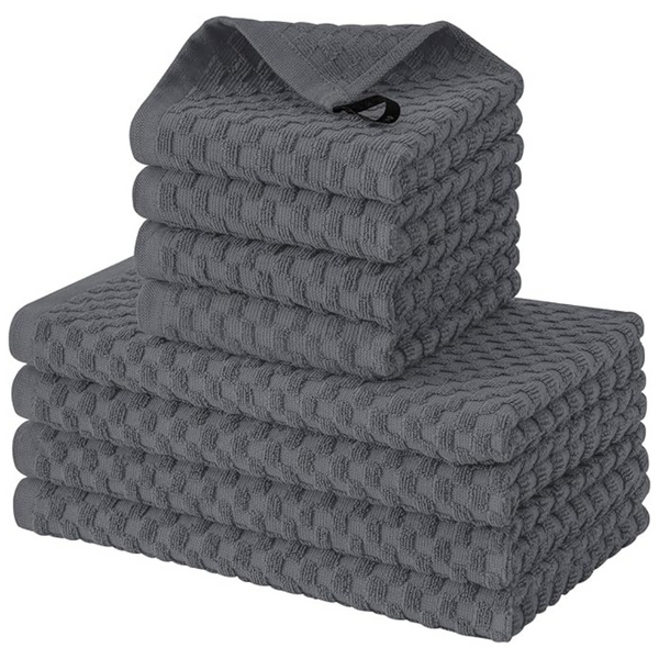 8-Set Fintale 100% Cotton Kitchen Towels And Dishcloths Set