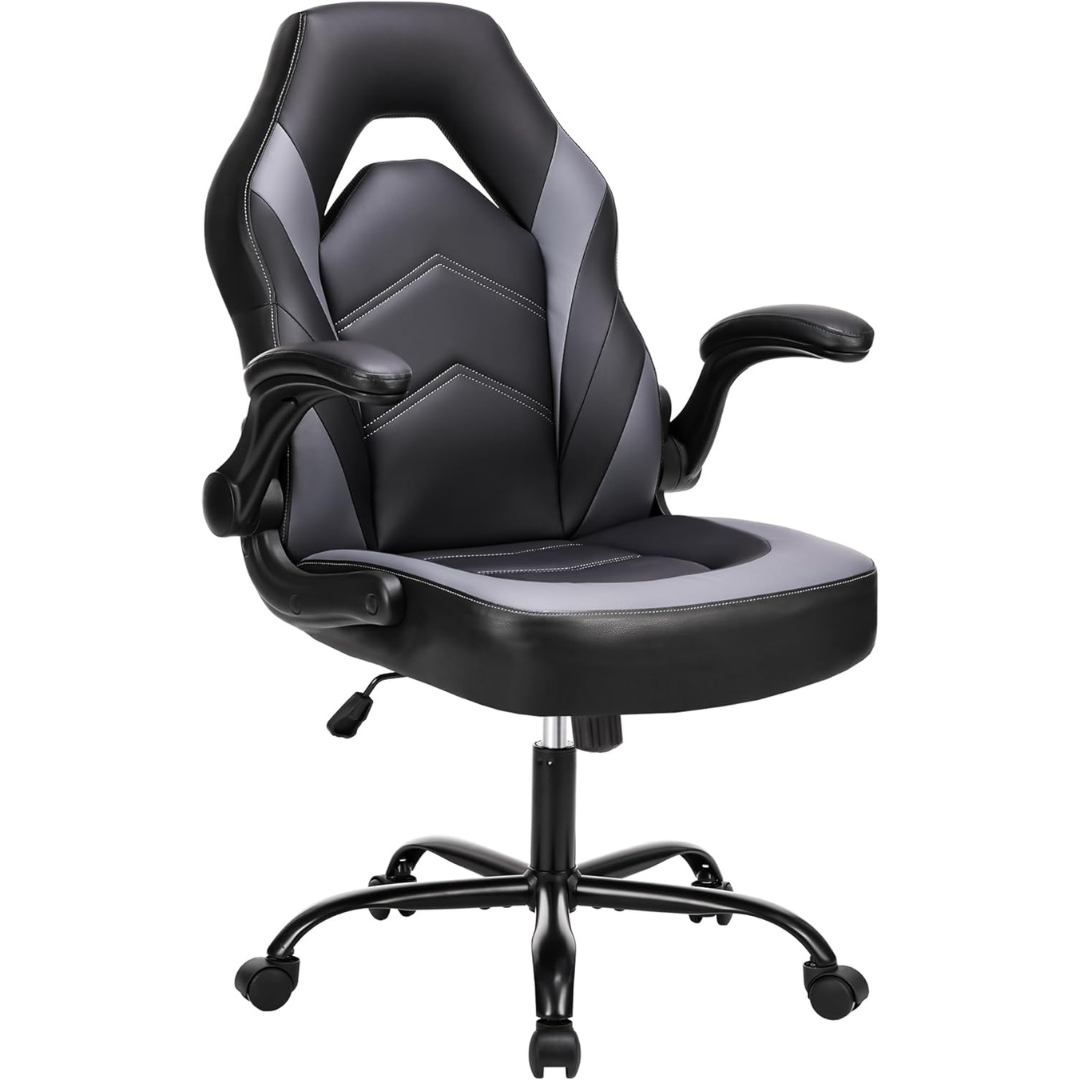 Dumos Ergonomic PU Leather Lumbar Support Desk Chair
