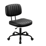 Height Adjustable 360 Deg. Swivel Rolling Wheels Armless Chair