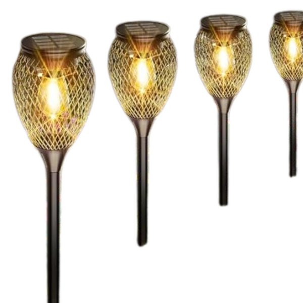 4-Pack IP65 Waterproof Solar Powered Pathway Lights