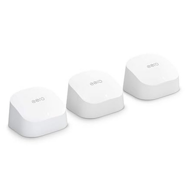 3-Pack eero 6 AX1800 Dual-Band WiFi 6 Mesh Gigabit Router System