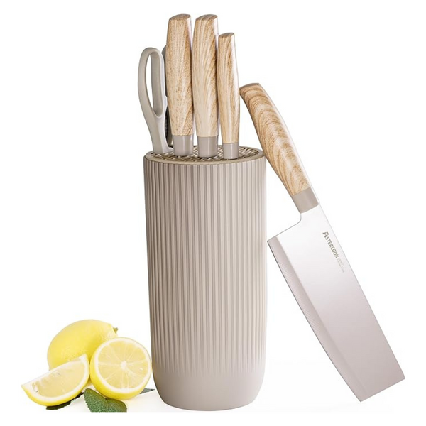 6-Piece Non-Stick High Carbon Stainless Steel Knife Block Set