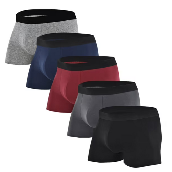 5-Pack Cooplus Men's Cotton Stretch Boxer Briefs