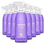 8 Bottles Of Method All-Purpose Cleaner Spray, French Lavender (28 Fl Oz Bottles)