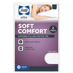2-Pack Sealy Elite Soft Comfort Zippered Pillow Protector