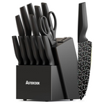 15-Piece Stainless Steel Knife Set With Built-In Sharpener