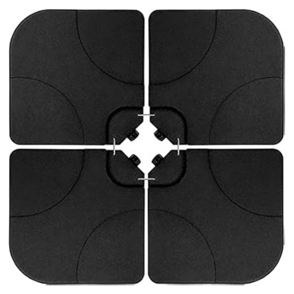 4-Piece YSSOA 176lb Capacity Patio Umbrella Base Square Stand