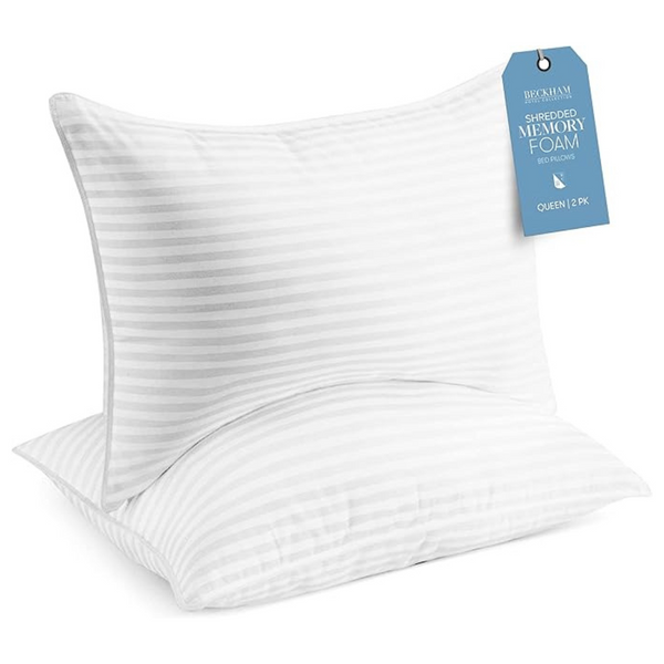 2-Pack Beckham Hotel Collection Memory Foam Bed Pillows