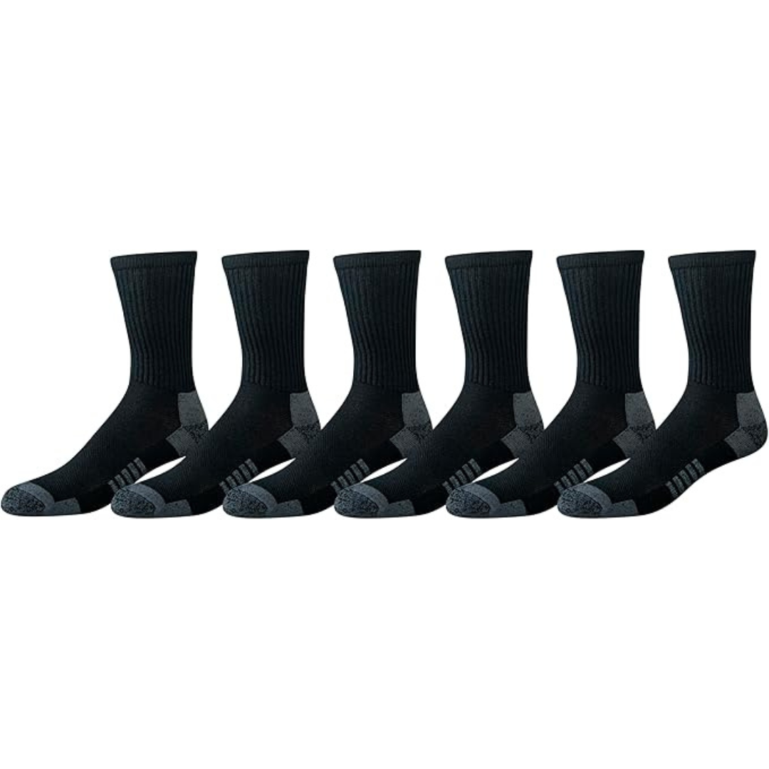 6-Pack Amazon Essentials Men's Performance Cotton Sports Socks