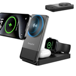 EnergyCell 15W Qi2 Certified 3-in-1 Wireless Charging Station