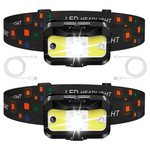 2-Pack Waterproof 1200 Lumen Rechargeable 8 Modes LED Head Lamps