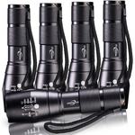 5-Pack 1500LM Waterproof Zoomable Tactical LED Flashlight