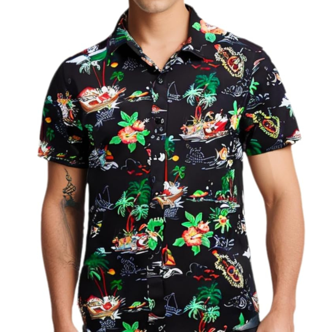 Men's Vintage Tropical Hawaiian Shirts (Various Colors)