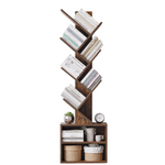 Sunmory 6 Tier Small Bookcase With Storage Cabinet