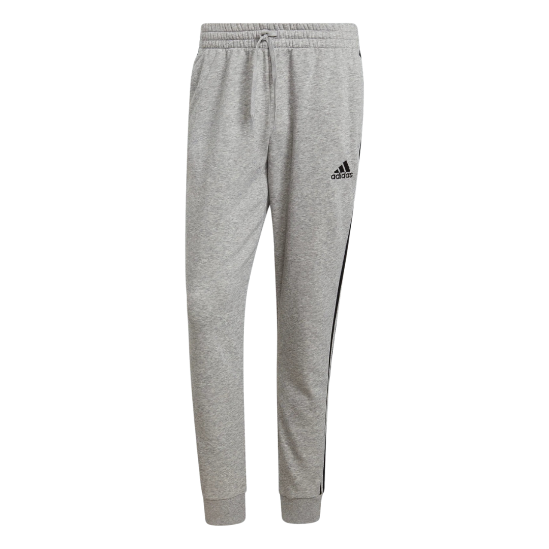 Adidas Men’s Essentials French Terry Tapered-cuff 3-stripes Pants