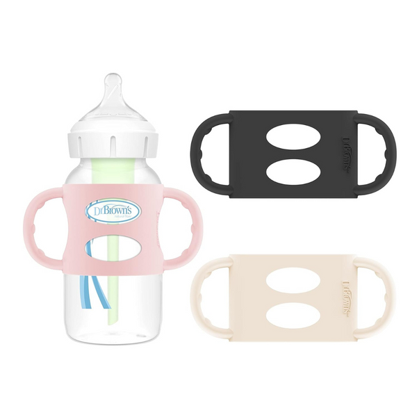 3-Pack Dr. Brown's Silicone Wide-Neck Easy-Grip Bottle Handles (Various)