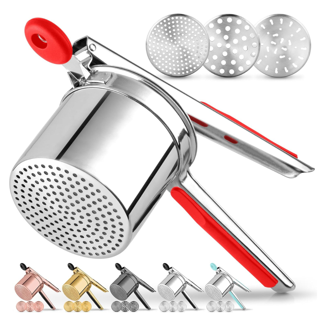 Heavy-Duty Stainless Steel Potato Ricer & Masher Tool