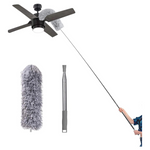 Mizikuson Microfiber Extendable Cobweb Duster With 100" Extension Pole