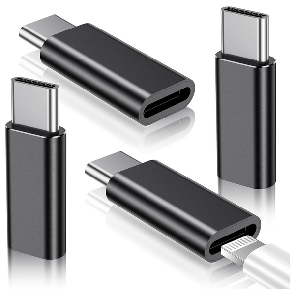 4-Pack Temdan Lightning To USB-C Adapter