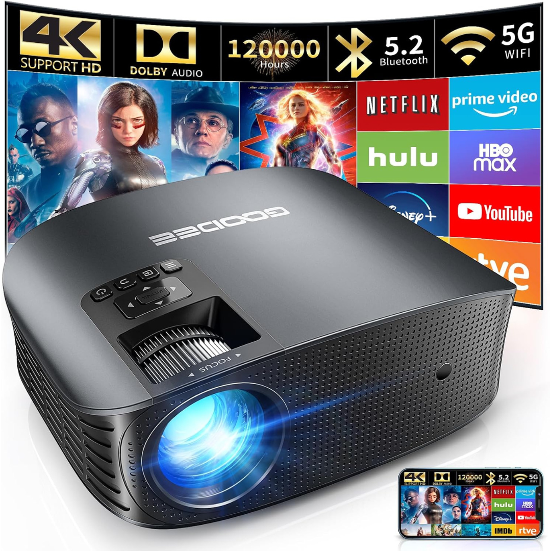 GooDee YG600 Plus 600-Lumens Home Theater Projector