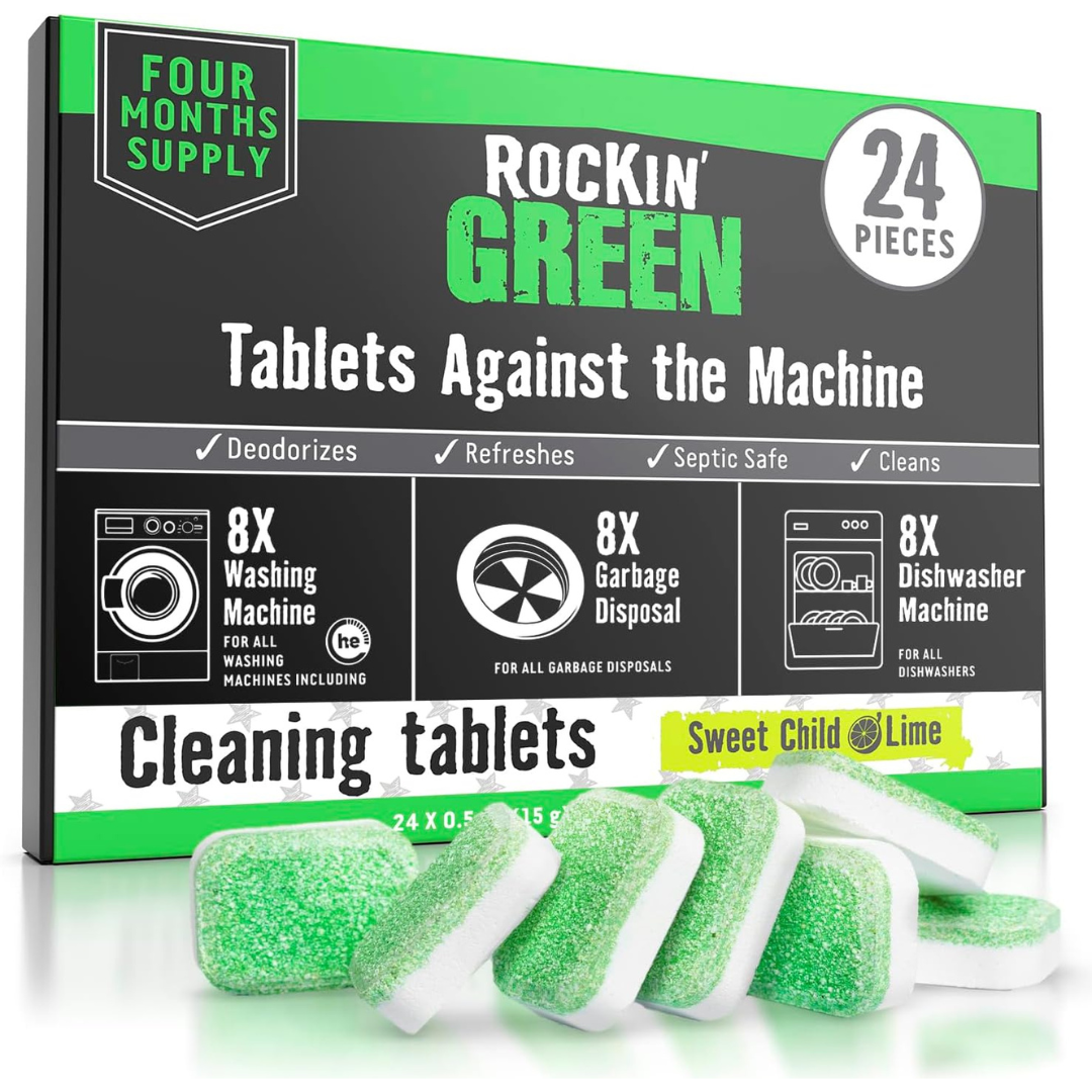 24-Pack Washing Machine/Dish Washer & Garbage Disposal Cleaning Tablets