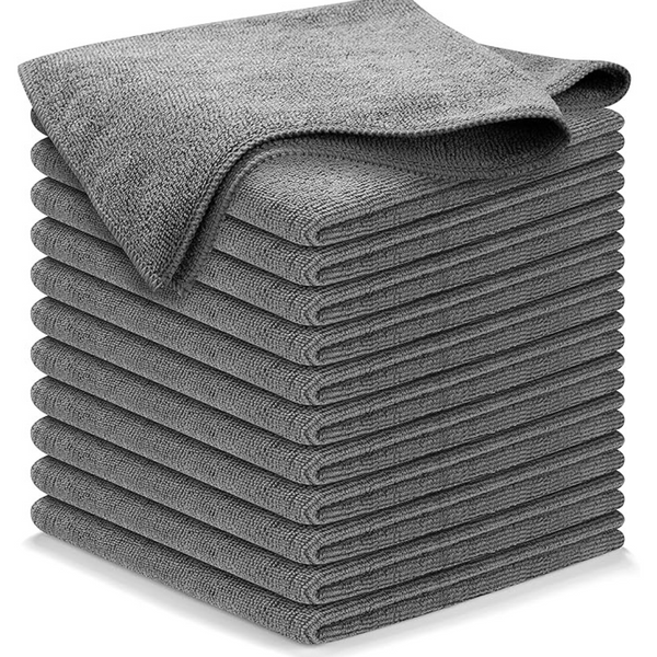12-Pack 12.5" x 12.5" Absorbent Microfiber Cleaning Cloth