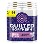 24 Mega Rolls of Quilted Northern Ultra Plush Toilet Paper