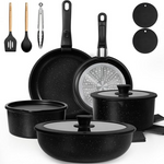 20-Piece Kikcoin Non Stick Cookware Sets With Detachable Handle