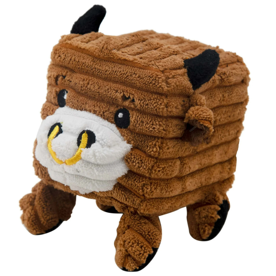 Outward Hound Cube-Eez Buffalo Plush Dog Toy