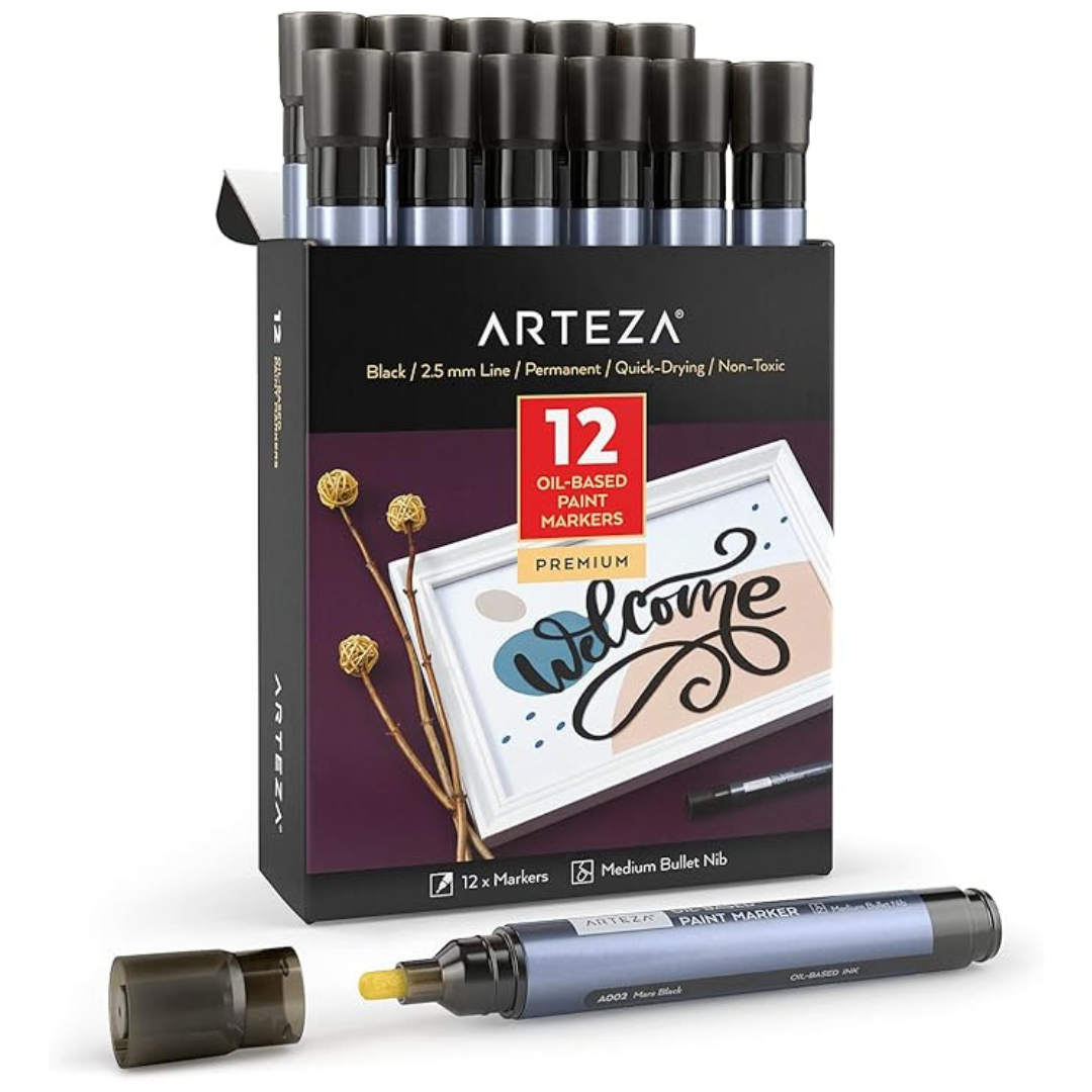 12-Pack ARTEZA 2.5 Mm Oil Based Paint Markers