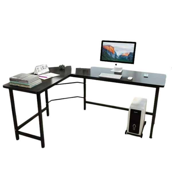 66" Ktaxon L-Shaped Computer Gaming Desk (Black)
