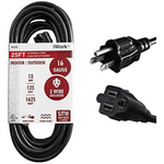 iWork 25ft 1625 Watt Black Extension Cord 3 Prong
