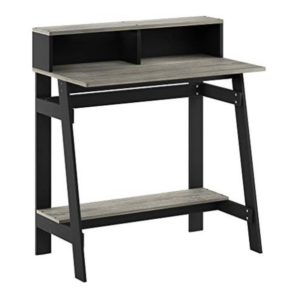 Furinno 14054BK/GYW Simplistic A Frame Computer Desk