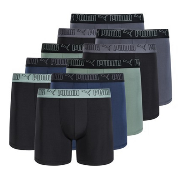10-Pack PUMA Men's Performance Boxer Briefs (Various)
